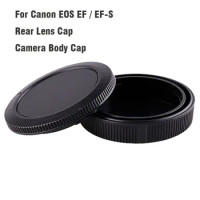 For Canon RF mount Lens Rear Cap / Camera Body Cap / Cap Set Plastic Black Lens Cover for EOS R RP R3 R5 R6 R7 R10 R6II R7II R5c