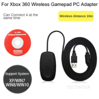 For Xbox 360 Wireless Gamepad PC Adapter USB Receiver Supports Win7/8/10 System For Microsoft Xbox360 Controller Console