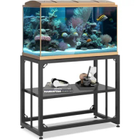 Fish Tank Stand, Aquarium Stand for 40 Gallon, Upgrade Aquarium Turtle Tank, Adjustable 2-Tier Fish Tank Rack Shelf