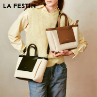 LA FESTIN Original 2024 New Tote Bag Leather Handbag Women's Bag Large-capacity Shoulder Crossbody Bag Luxury Bag
