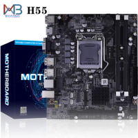 Micro ATX Motherboard H55 Socket LGA 1156 VGA DDR3 Dual Channels for Intel LGA1156Core I3 I5 I7 Xeon 3470 CPU Mainboard