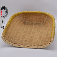 湘西傳統竹編精品簸箕天然竹肖箕竹籃竹畚箕竹筐芝麻谷物糧食收納