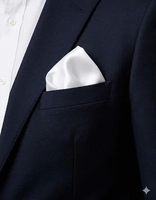 Sapu Tangan Jas Pria Satin Premium Pocket Square Formal Wedding Elegan, simple dan instan Putih