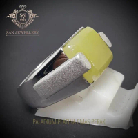 Cincin Kosongan Ikat Batu Akik Perak 950 EB896 – Custom Emban Pria Handmade Elegan SAN950
