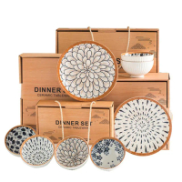 【居家新生活】日式陶瓷6件套餐具組 4碗2盤(8吋盤+4.5吋碗)