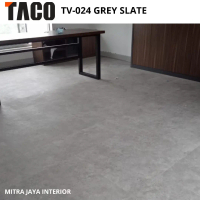 Lantai Vinyl Taco TV 024 Grey Slate motif acian tebal 3mm