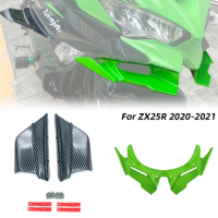 REALZION Motorcycle Front Side Fairing Winglet Aerodynamic Lower Protection Guard Cover For KAWASAKI ZX-25R ZX25R ZX25 R 2020-21