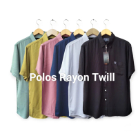 Kemeja Pria Casual Rayon Viscose Polos Premium Lengan Pendek Lembut Nyaman Keren Baju Santai Kemeja 