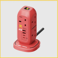 MOMAX X GUNDAM 7位USB拖板 ONEPLUG 7-OUTLET POWER STRIP WITH USB (GUNDAM RX-78-2) US18UKGDR  