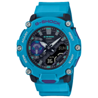 【CASIO 卡西歐】CASIO G-SHOCK 數位雙顯 碳核心防護構造 樹脂錶帶 防水 200 米 雙 LED 燈(GA-2200-2A)