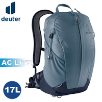 【Deuter 德國 AC LITE 17L 網架直立式透氣背包《深藍》】3420121/輕量登山包/健行包/登頂包/戶外休閒包