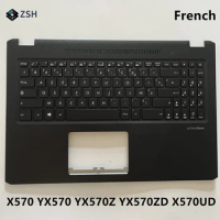 New FR French Backlit keyboard for ASUS X570 X570UD YX570 YX570Z YX570UD YX570ZD Laptop Keyboard Black C Cover