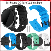 Silicone Replacement Accessory Watch Band Wrist Strap Bracelet for Suunto 9 and Suunto Spartan Sport Wrist HR Baro Smartwatch