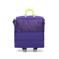 萬向輪摺疊旅行袋女滑輪行李袋大容量便攜收納待產包帶輪子喼
