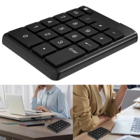 Wireless Numeric Keypad Numpad Bluetooth-Compatible5.0 Button Battery Numeric Keypad 19 Keys External Keypad for Laptop Desktop