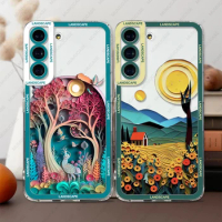 Case For Samsung Galaxy S20 S21 FE S22 Plus S23 Ultra A22 A54 5G Soft Cover Landscape