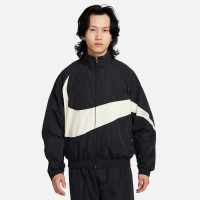 【NIKE 耐吉】外套 男款 運動外套 風衣外套 AS M NK SWOOSH WVN JKT 黑白 FB7878-010