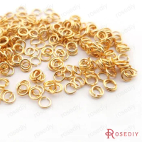 (T12959)Wholesale 10 gram High Quality Gold Plated 3x0.5mm 4x0.7mm 5x0.8mm 6x0.9mm 8x1.2mm Round Brass Jump Ring Single loop