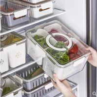 冰箱收納盒食品級專用分格保鮮盒子冷凍蔬菜廚房整理密封神器透明