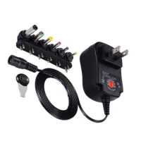 12W 3V 4.5V 5V 6V 7.5V 9V 12V 1A Adjustable Power Adapter AC/DC Charger Universal 1A Switching Power Supply US Plug