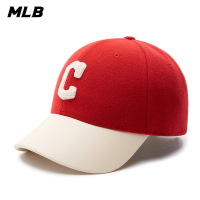 【MLB】N-COVER 可調式硬頂羊毛棒球帽 克里夫蘭守護者隊(3ACPV0236-45RDS)