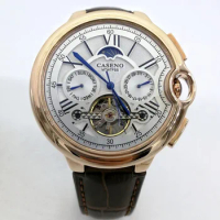 Tourbillon mechanical watch Belt tourbillon mechanical watch Atmospheric men automatic tourbillon mechanical watch