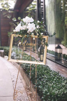 歐式鐵藝油畫架相框架落地支架婚禮迎賓展示架廣告海報架托架婚慶