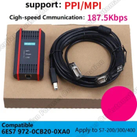 6ES7 972-0CB20-0XA0 USB-MPI Programming Cable To MPI/DP/PPI Network Adapter S7-200/300 /400 PLC System USB/MPI