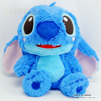 【UNIPRO】迪士尼 史迪奇 STITCH 星際寶貝 坐姿 張嘴 長毛 垂耳 絨毛玩偶 娃娃 禮物 32公分