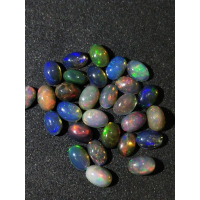 BATU KECIL Natural Opal Kalimaya 6x4 mm Yellow White Blue Cream Grey Black Oval Cabochon Asli