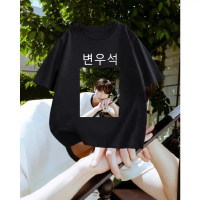 2024 Byeon Wooseok Asia Fanmeeting Tour  Người hâm mộ S-5XL S-5XL Nam Menswear Áo Unisex Cổ Tròn Thu