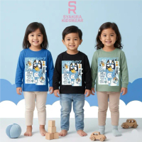 Syakira Kids Kaos Anak Lengan Panjang Anak Laki Laki / Anak Perempuan 1 - 10 Tahun Bluey