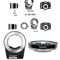 LM-EA7 / LM-EA9 AF Lens Adaptor for Leica M LM Len to Sony A7S II / A7 III / A7R IV A7C A6600 A6500 A6300 ZV-E10 NEX E FE Camera