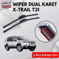 Wiper Double Karet Model Frameless Untuk Mobil Nissan Xtrail T31 Sepasang Kanan Kiri