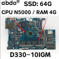 For Lenovo Ideapad D330-10IGM Laptop Motherboard.81h3 HSB JMV-6 E89382 motherboard with CPU N5000 RAM 4G SSD 64G 100% test work