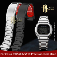 Waterproof Solid Precision Steel Watch Chain For Casio Gshock DW-5600/5610 GW-B5600 GMW5610 Men's Modified Metal Watch Strap