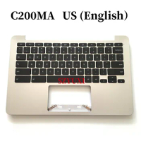 100%New US English For ASUS Chromebook C200 C200MA laptop keyboard Palmrest Assembly N-BL 90NB05M1-R31US0