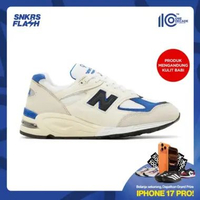 NEW BALANCE 990 V2 MADE IN USA WHITE BLUE Sepatu Sneakers Unisex - M990WB2 43