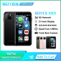 Original New SOYES XS11 Mini Cute Smartphone 1GB 8GB 2.5'' MT6580A Quad Core Android 6.0 1000mAh 2.0MP Small Pocket Mobile Phone