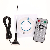 TV Stick USB2.0 Digital DVB-T SDR+DAB+FM TV Tuner Receiver Stick RTL2832U FC0012 with Remote Control Tuner Recorder Quality