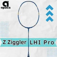 PAKET Raket Badminton APACS Z Ziggler LHI Pro Graphite Carbon 38 lbs Blue FRAME SAJA