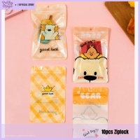 ISI  10   plastik klip ziplock karakter lucu kemasan case hp cookies bag permen coklat kemasan zippe