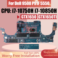 FDQ50 LA-J191P For DELL 9500 P91F 5550 Laptop Motherboard i7-10750H i7-10850H GTX1650 GTX1650TI 06VK79 0RHXRG Notebook Mainboard