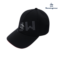 【Munsingwear】企鵝牌 男款黑色大印花企鵝高週波標球帽 MGSL0101