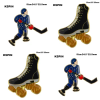 Hockey Lapel Pin Skating Shoes Badge Brooch Pins Badges