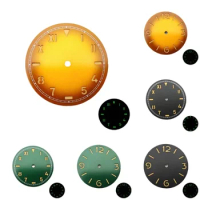 37mm Watch Dial Green Luminous Modified Watch Face Watch Parts Accessories for IWC Pilot 3600 6497 Automatic Movement DIY
