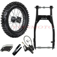 TDPRO 90/100-14 Rear Wheel Swing Arm Tire Rim &amp; Brake Assembly for Honda Apollo YZ CRF Motorcycle Tires