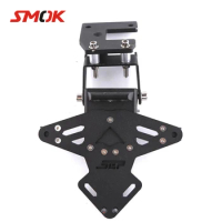 SMOK Motorcycle Accessories CNC Aluminum Alloy Registration License Number Plate Holder Mount Bracket For Kawasaki Z900 2017