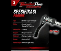 Breket Kaliper 300mm Rem Depan Standar Honda Supra X Supra Fit Karisma | Disc 300mm | Kaliper Standa