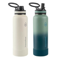 ThermoFlask 不鏽鋼保冷瓶 1.2公升 X 2件組 白 + 漸層綠